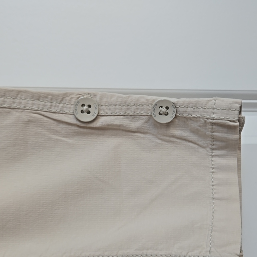 Chicos Tan Cargo Capri - Picture 4 of 9